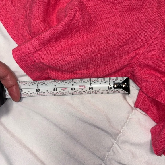 Nautica Coral Pink Red Women’s Shorts 5inch Size Small Linen Blend - Picture 5 of 6